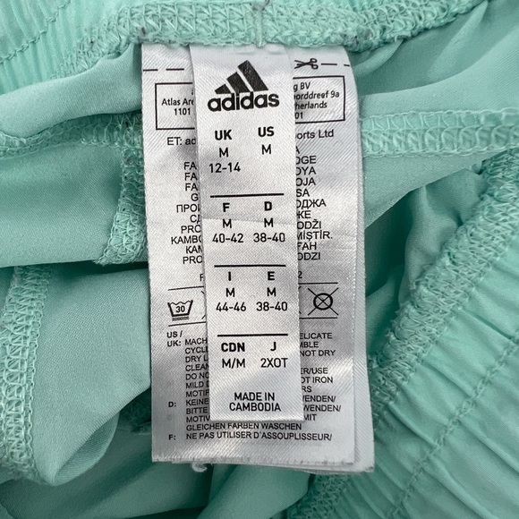 Adidas Seafoam Dri Fit Athletic Shorts Size Medium (12/14) Women’s - Picture 2 of 5